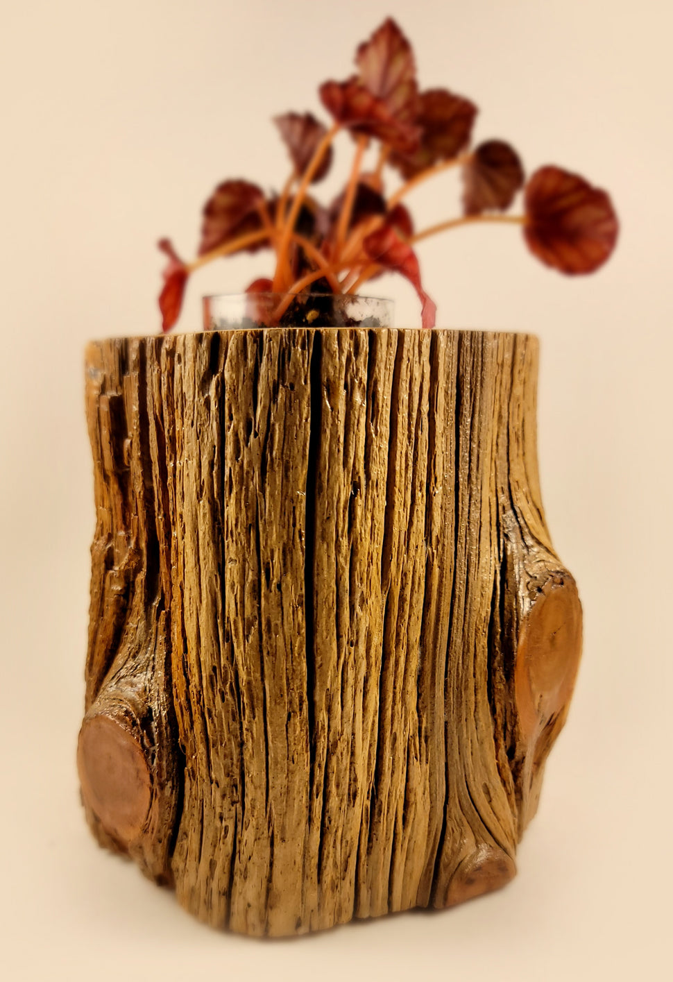 Rustic and Elegant Cedar Wood Planter Enhancing Home Decor, Front