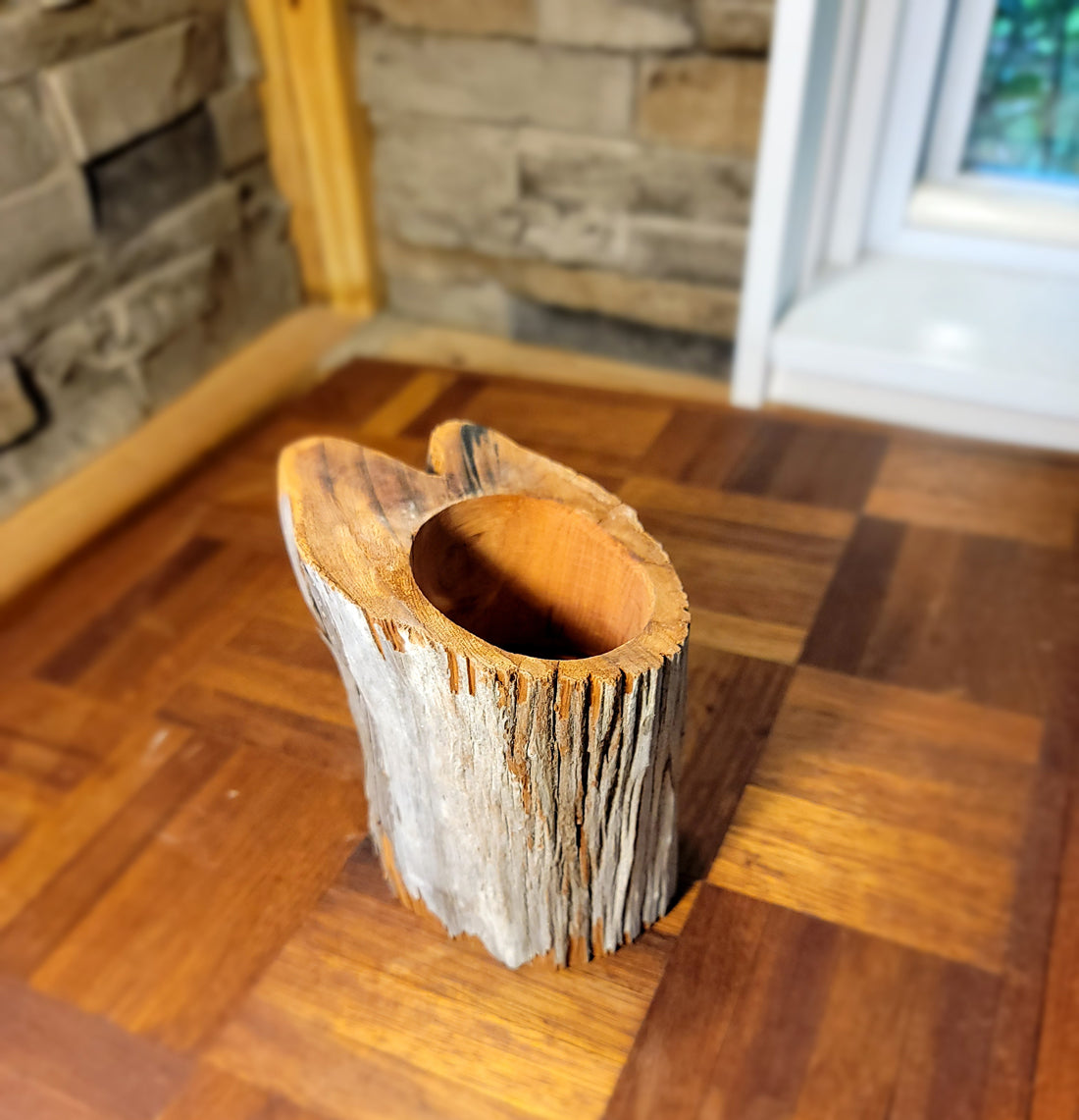 Pale Cedar Wood Planter Empty