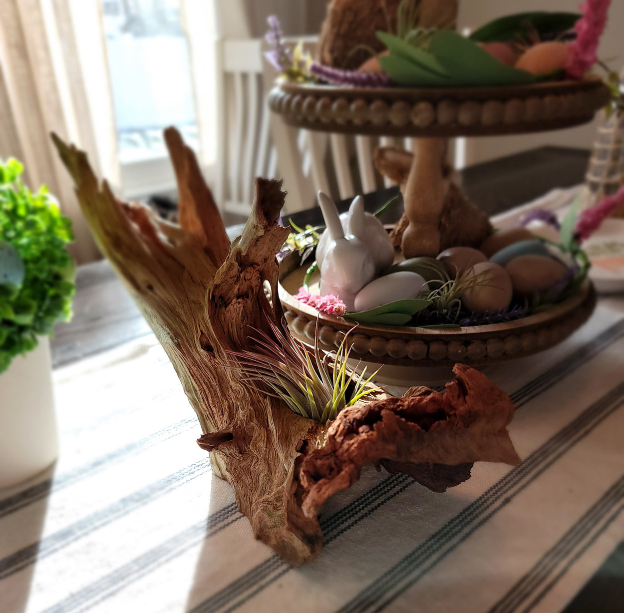 Handmade Tall Driftwood Style Living Planter