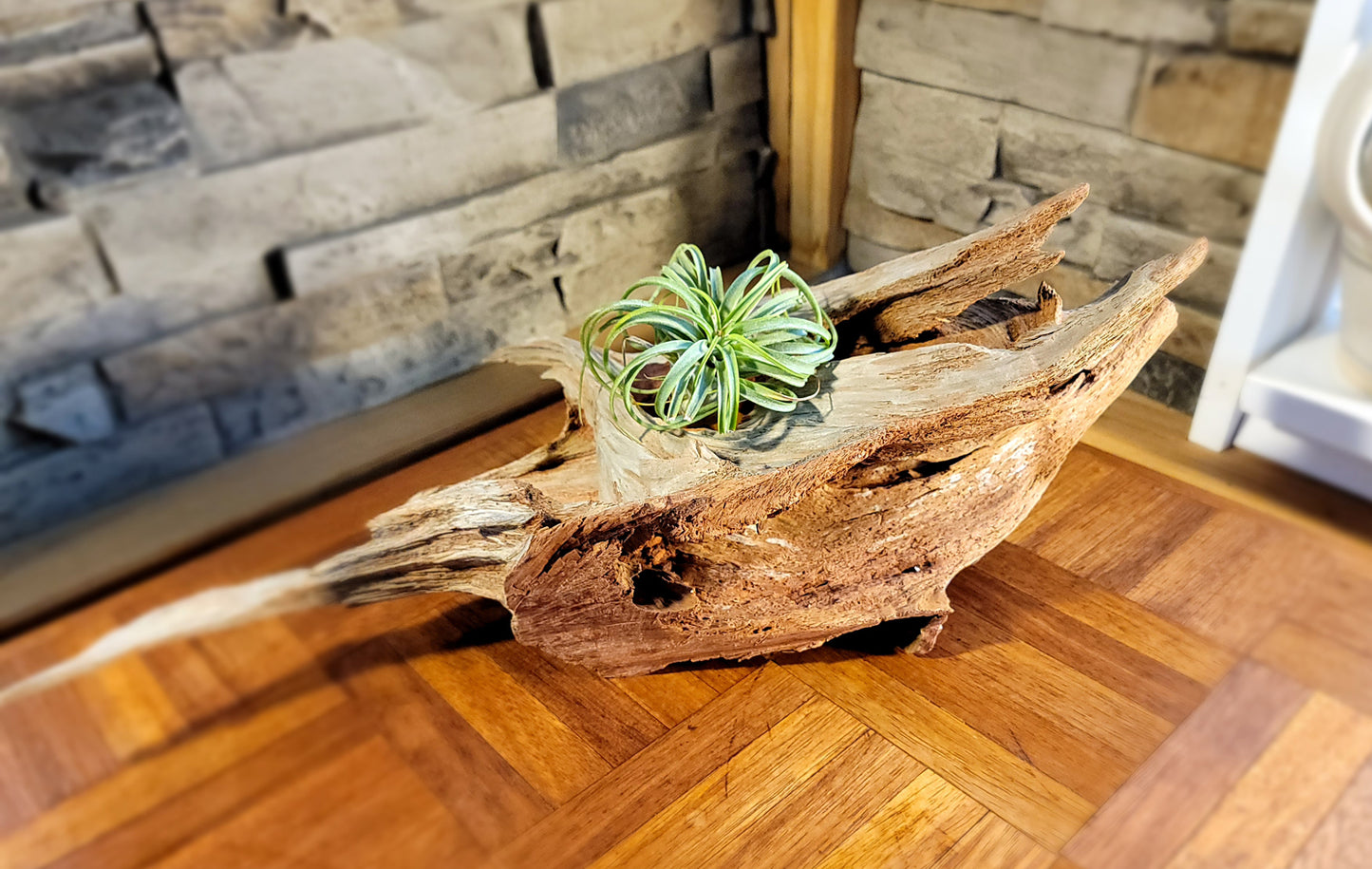 Handmade Long Driftwood Style Living Planter