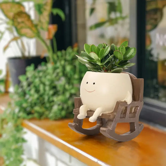 Cute Rocking Chair Succulent Planter