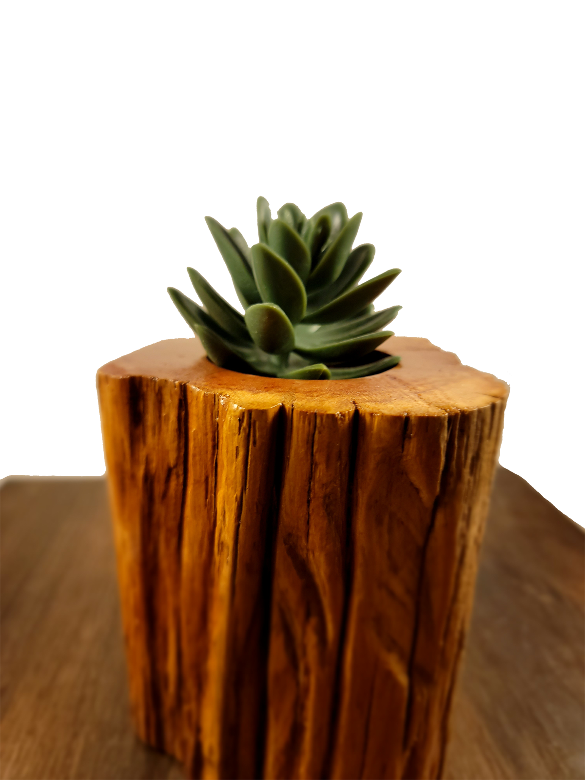 Handmade Planter Made From Stunning Cedar with Unique Knot Detail, Transparent