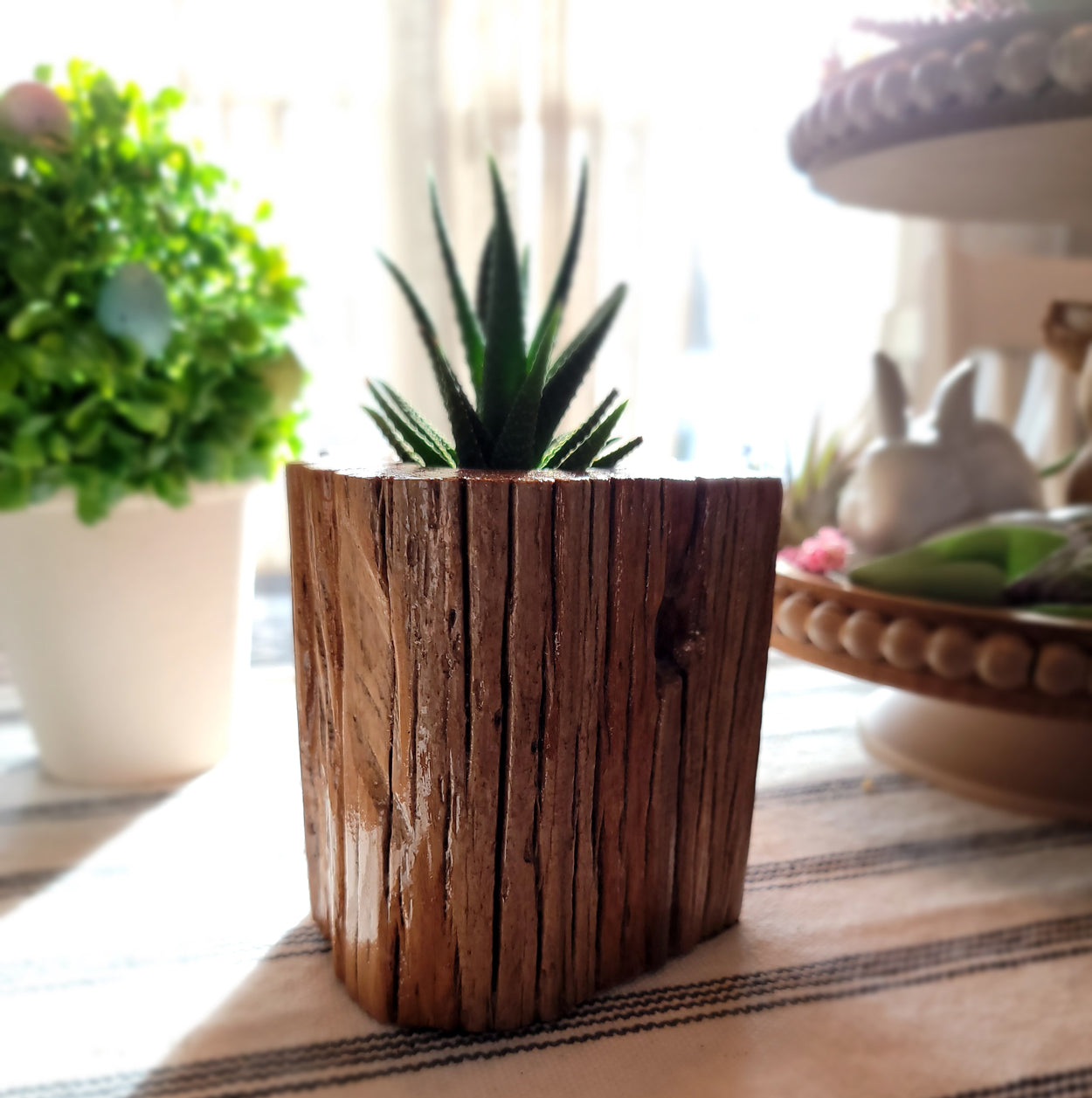 Handmade Planter Made From Stunning Cedar with Unique Knot Detail, Table 2